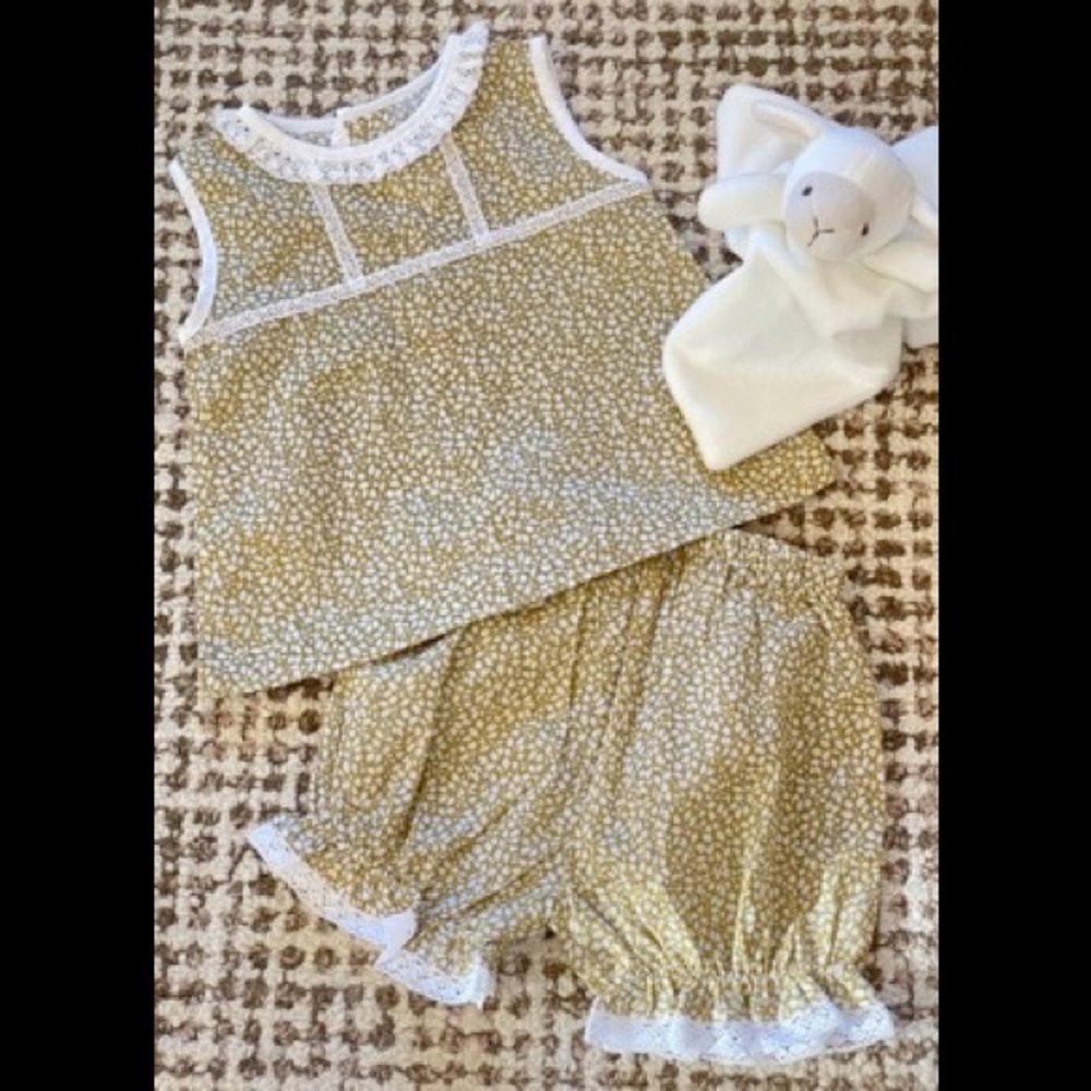 Boho 2 Piece Set - Mustard Floral